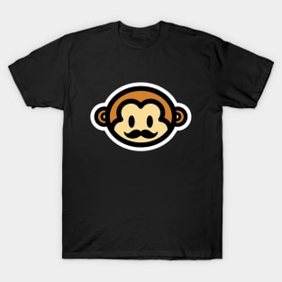 Monkey Mustache Movember Bambu Brand Cute Funny Banana Must Ask Mustache You a Question T-Shirt